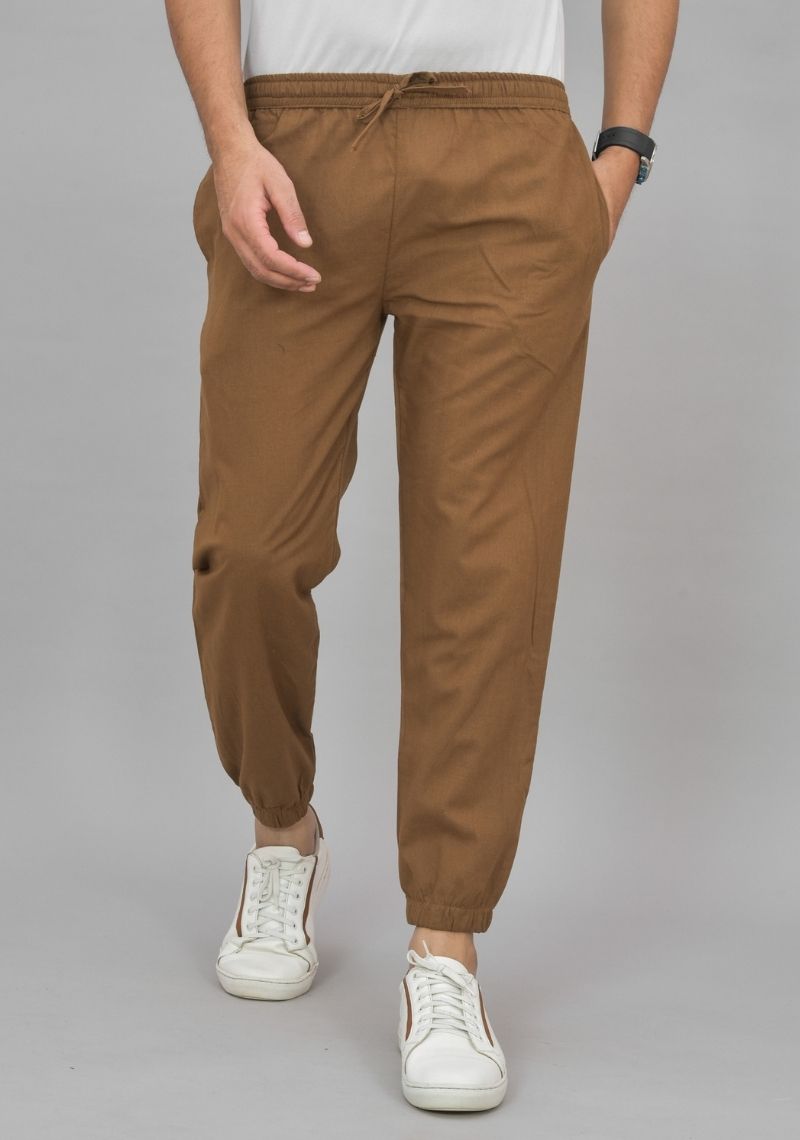 Buy Brown Four Pocket Cargo Pants Pure Cotton for Best Price
