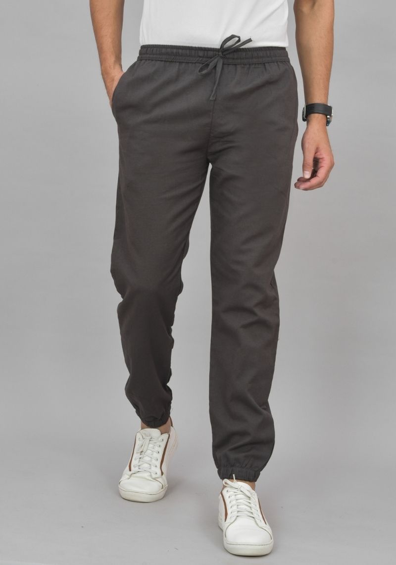 Buy Charcoal Gray Four Pocket Cargo Pants Pure Cotton for Best
