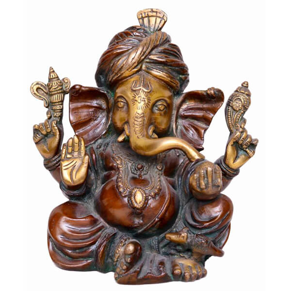 Bronze sitting Ganpati