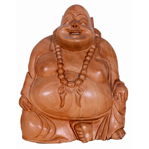 Carved Laughing Buddha