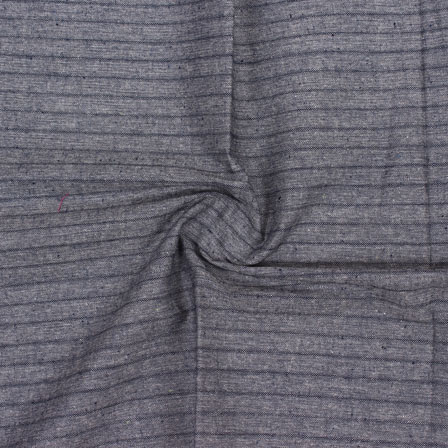Gray Black Striped Handloom Cotton Fabric-40717