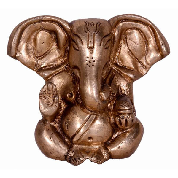 Metal Sitting Ganesha Statue