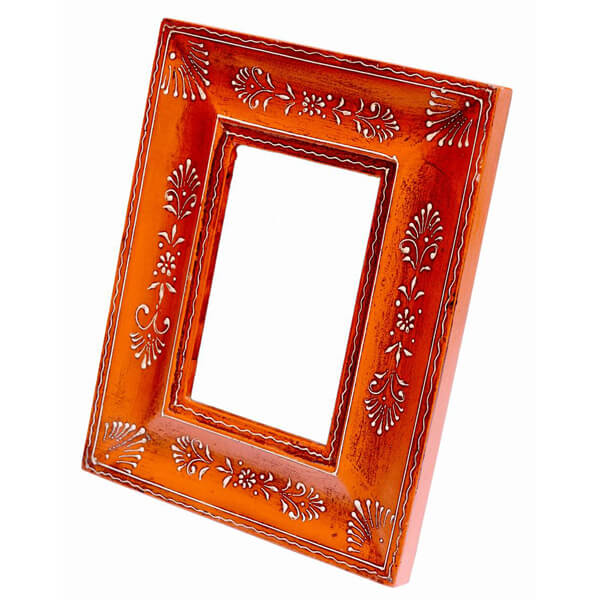 Red White Wood Photo Frame