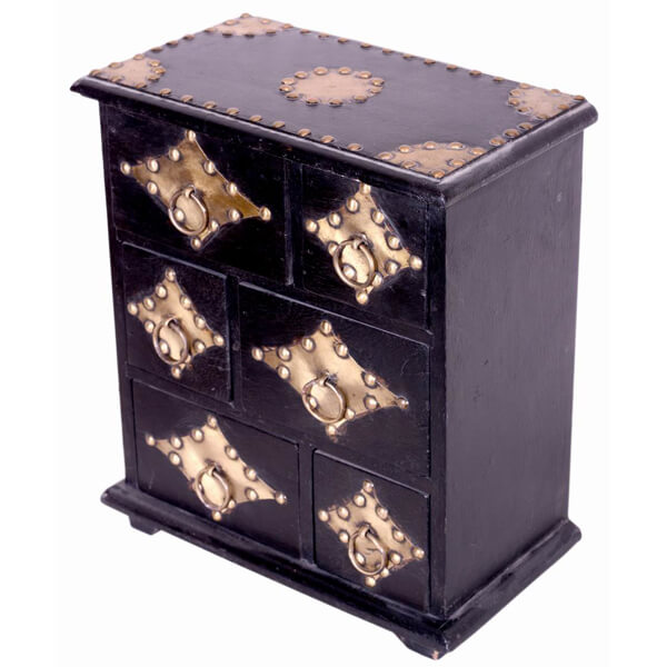MultiColor Teak Wood Elephant Design Drawer