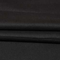 Black Solid Tweed Wool Fabric-90752