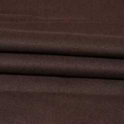 Coffee Solid Tweed Wool Fabric-90757