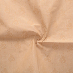 Cream Floral Design Cotton Handloom Jacquard Fabric-40136