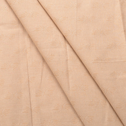 Cream Flower Pattern Cotton Handloom Jacquard Fabric-40137