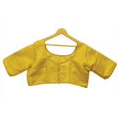 Golden and Yellow Lining Silk Brocade Blouse-30128