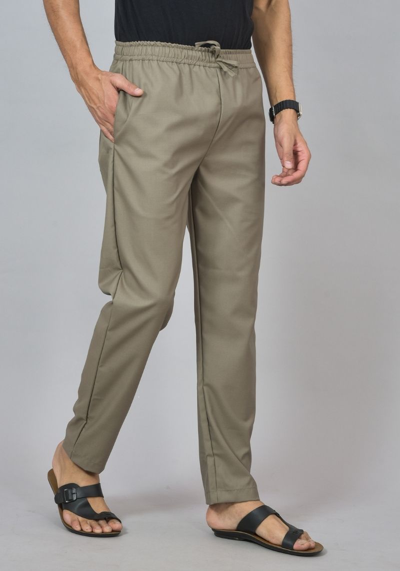 Gray Lycra Casual Men Pant-47835