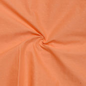 Orange Dotted Handloom Cotton Fabric-40580