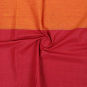 Orange Maroon Striped Handloom Cotton Fabric-40715