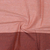 Peach Brown Striped Handloom Cotton Fabric-40712