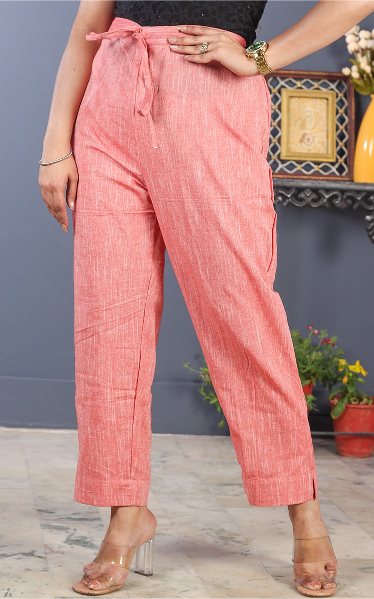 Pink Cotton Samray Pant-35195