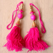 Decorative Pink Handmade Tassel charm by the yard-0030