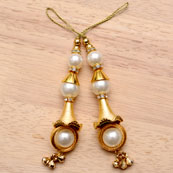 Golden Decorative Hanging Beaded Tassle for Blouses-0017