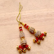 Golden Handmade Latkans with Gold Hanging Beaded-0024