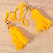 Yellow Handmade tassel charm by the yard-0010