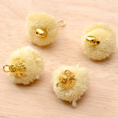 Cream Pom Pom Decorative Handmade Latkans with Bells-0067