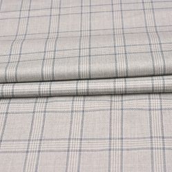Wool Blazer Fabric (2 Meter)-White Black Checks-90745